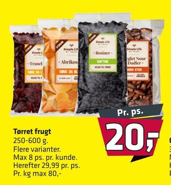 Tørret frugt