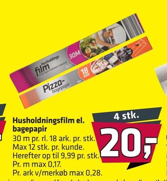 Fleggaard Husholdningsfilm el. bagepapir tilbud