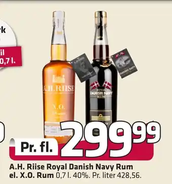 Fleggaard A.h. riise royal danish navy rum el. x.o. rum tilbud