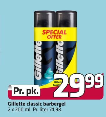 Fleggaard Gillette classic barbergel tilbud