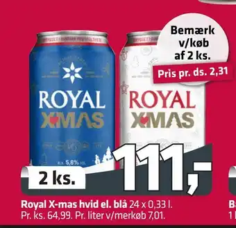 Royal x-mas hvid el. blå