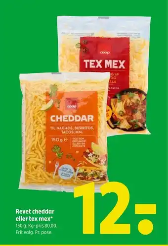 Coop 365 Revet cheddar eller tex mex tilbud
