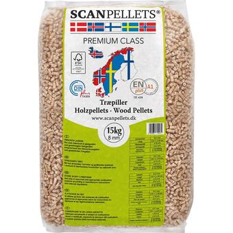 Fleggaard Scanpellets 8mm træpiller 15 kg tilbud