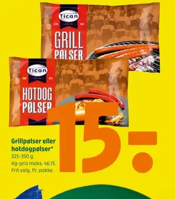 Tican foods grillpølser