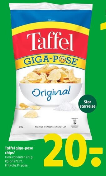 Coop 365 Taffel chips tilbud