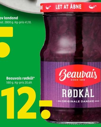 Coop 365 Beauvais rødkål-syltet tilbud