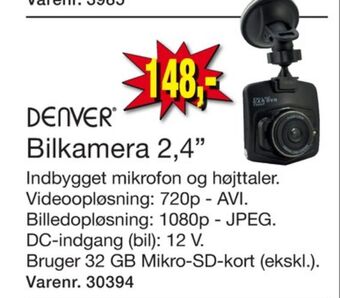 Harald Nyborg Denver bilkamera tilbud