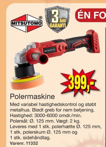 Harald Nyborg Mitsutomo polermaskine tilbud