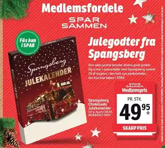 SPAR Spangsberg chokolade julekalender tilbud