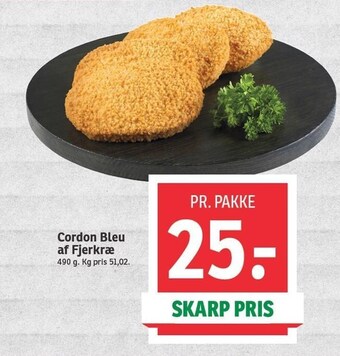 SPAR Cordon bleu af fjerkræ tilbud