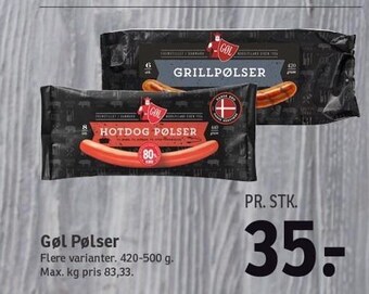 SPAR Gøl pølser tilbud