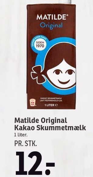 SPAR Matilde original kakao skummetmælk tilbud