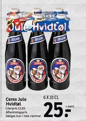 SPAR Ceres jule hvidtøl 6x33 cl tilbud