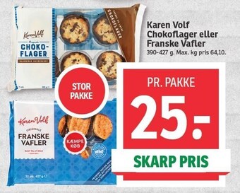 SPAR Karen volf chokoflager eller franske vafler tilbud