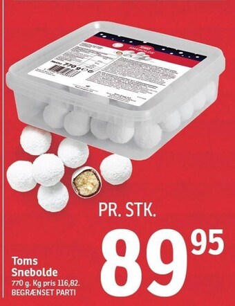 SPAR Toms snebolde tilbud