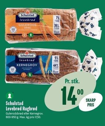 Min Købmand Schulstad levebrød rugbrød tilbud