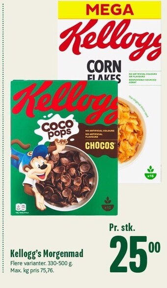 Min Købmand Kellogg's morgenmad tilbud