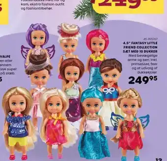 4,5" fantasy little friend collection sæt med 10 dukker