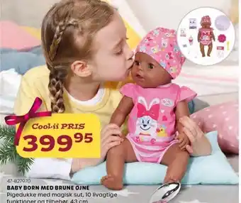 Baby born med brune øjne