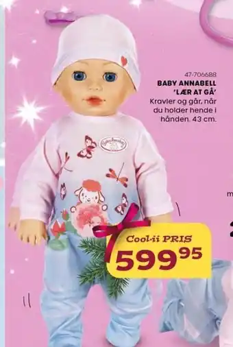 KiDS Coolshop Baby annabell "lær at gå" tilbud