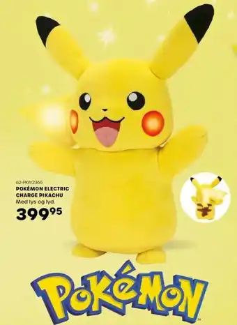 KiDS Coolshop Pokémon electric charge pikachu tilbud