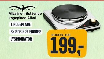 Skousen Albaline fritstående kogeplade Alba1 tilbud