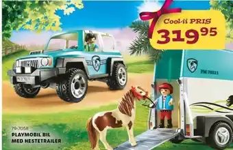 KiDS Coolshop Playmobil bil m. hestetrailer tilbud