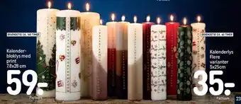 REMA 1000 Kalenderlys el. -bloklys tilbud