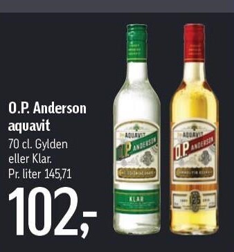 Føtex O.p. anderson aquavit tilbud