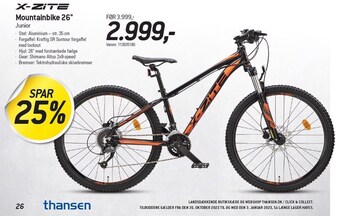 Thansen Mountainbike 26'' tilbud