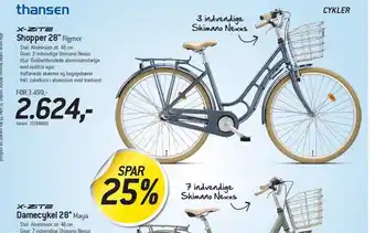 Thansen X-zite shopper 28'' rigmor tilbud