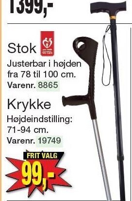 Harald Nyborg Stok el. krykke tilbud