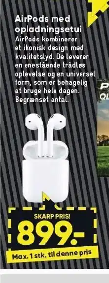 Airpods m. opladningsetui