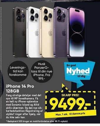 Bilka Iphone 14 pro 128gb tilbud