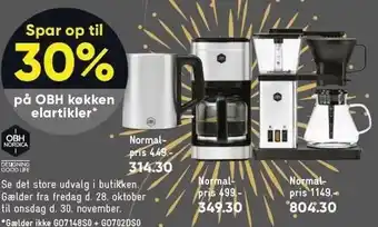 Bilka Spar op til 30% på obh køkken elartikler tilbud