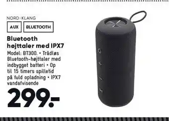 Bilka Bluetooth højttaler m. ipx7 tilbud