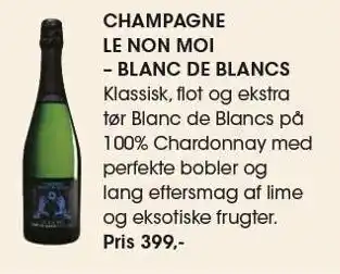 Bilka Champagne le non moi - blanc de blancs tilbud