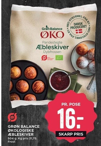 MENY Grøn balance økologiske æbleskiver tilbud