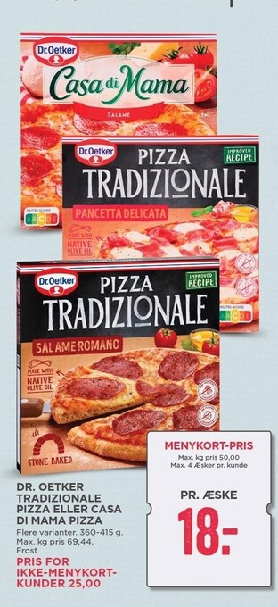 MENY Dr. oetker tradizionale el. casa di mama pizza tilbud