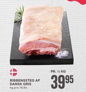 MENY Ribbensteg af dansk gris tilbud