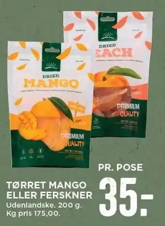MENY Tørret mange el. ferskner tilbud