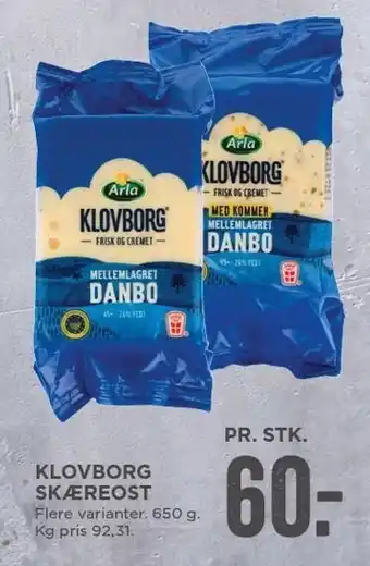 MENY Klovborg skæreost tilbud