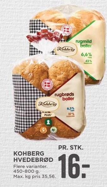 MENY Kohberg hvedebrød tilbud