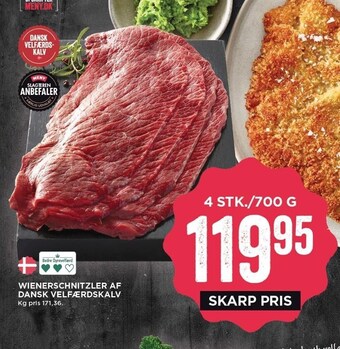 MENY Wienerschnitzler af dansk velfærdskalv tilbud