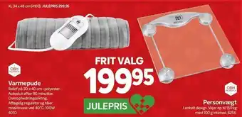 Din Isenkræmmer Varmepude, personvægt tilbud