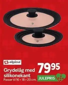 Grydelåg med silikonekant