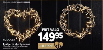 Din Isenkræmmer Lyshjerte eller lyskrans tilbud