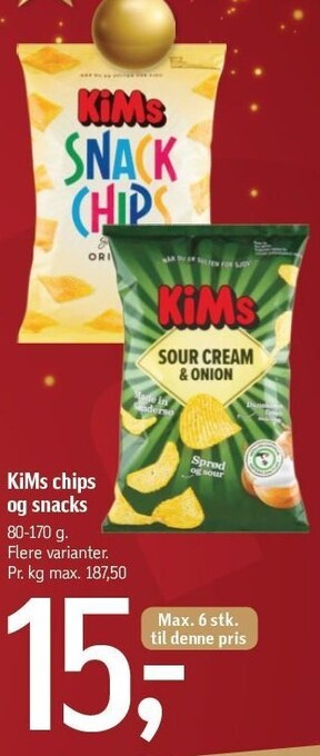 Føtex Kims chips og snacks tilbud