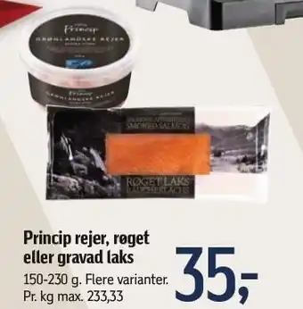 Føtex Princip rejer, røget el. gravad laks tilbud