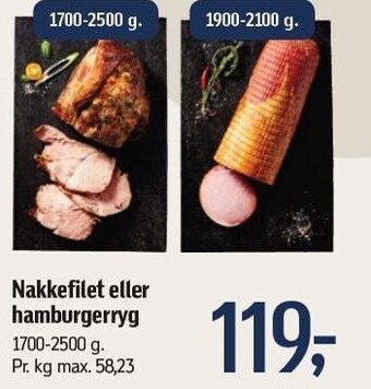 Føtex Nakkefilet el. hamburgerryg tilbud